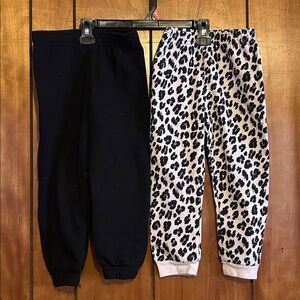Garanimals Black and Leopard Print Kids Joggers